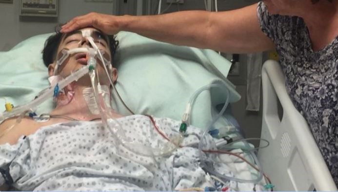 Adam Mogg, 20, was badly injured in a car accident five weeks ago. Gofundme photo