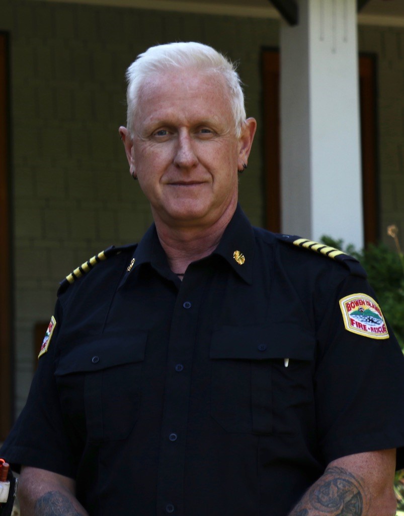 Bowen Island fire chief Derek Dickson
