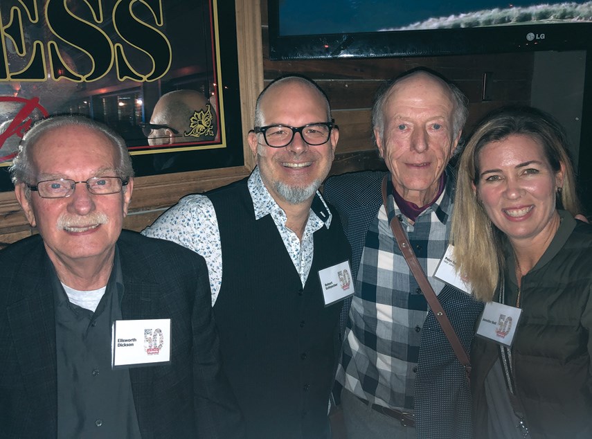 Ellsworth Dickson, Rob Schlyecher, North Shore News founder Peter Speck and Jennifer Bell.