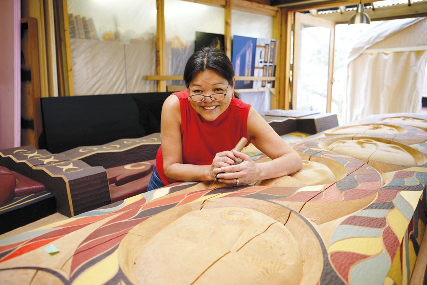 "While the images and symbolism of Susan Point’s work are often informed by surviving traditional Coast Salish works and the traditional knowledge of her Musqueam family and elders, she has developed a unique and contemporary style that continues to evolve," says historian Robert D. Watt in his new book, People Among the People (The Public Art of Susan Point). He will discuss her work in a free lecture at the Lynn Valley branch of the North Vancouver District Public Library on Wednesday, Oct. 16 at 7:30 p.m.