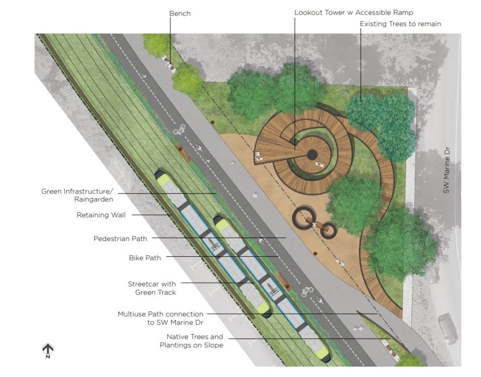 The concept for the viewing tower in Marpole.