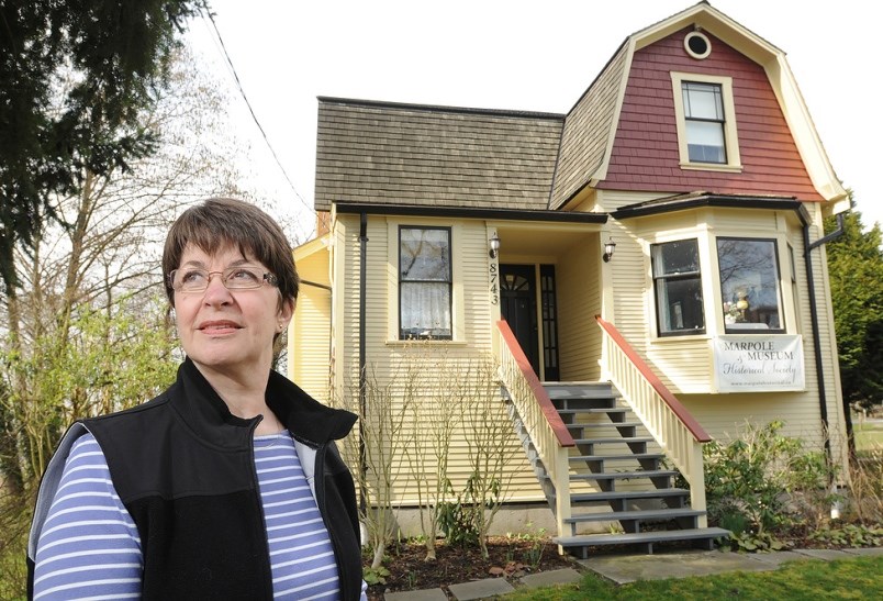 Yvonne Robinson in front of Colbourne House. File photo Dan Toulgoet