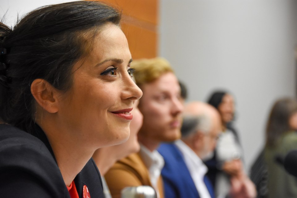 Port Moody-Coquitlam Liberal candidate Sara Badiei was shut down on several occasions in a debate th