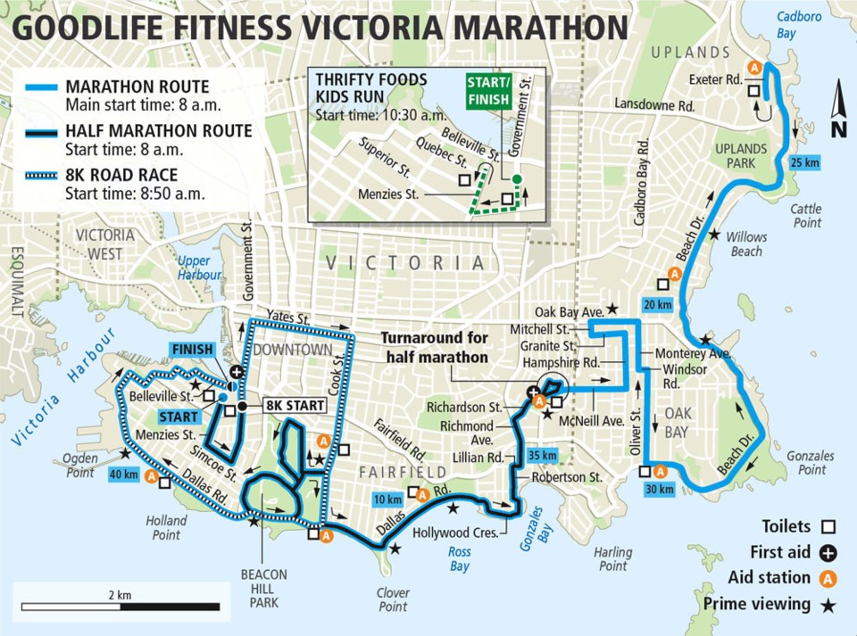 map 2019 Victoria Marathon