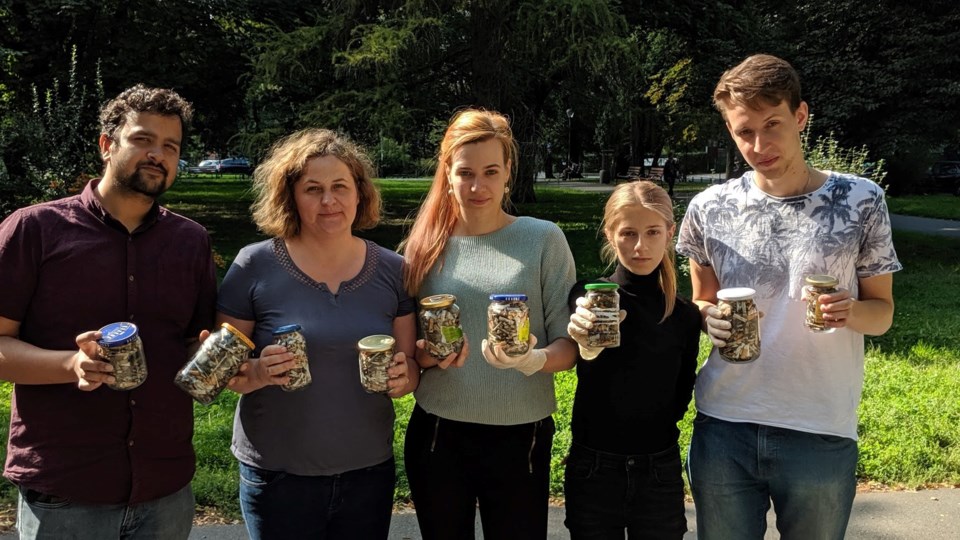 After reading Grant Lawrence’s column about cigarette butts, Bogna Haponiuk (middle) was inspired to