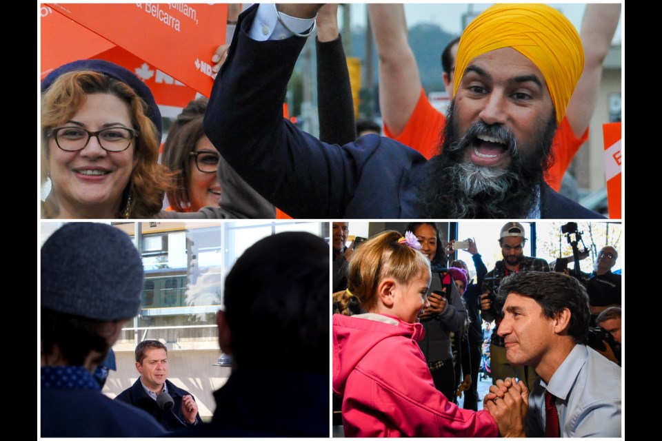 Jagmeet Singh, Andrew Scheer and Justin Trudeau have all visited the Tri-Cities over the last few weeks.