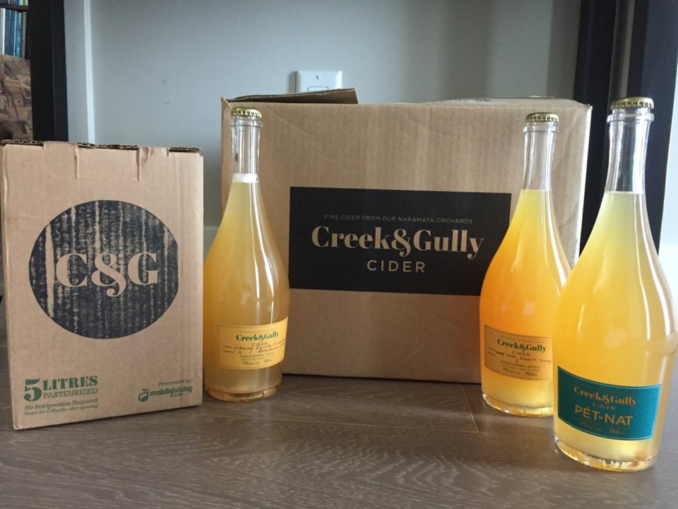 Naramata’s Creek & Gully ferments and carbonates its cider naturally. Photo Nolan Bonney