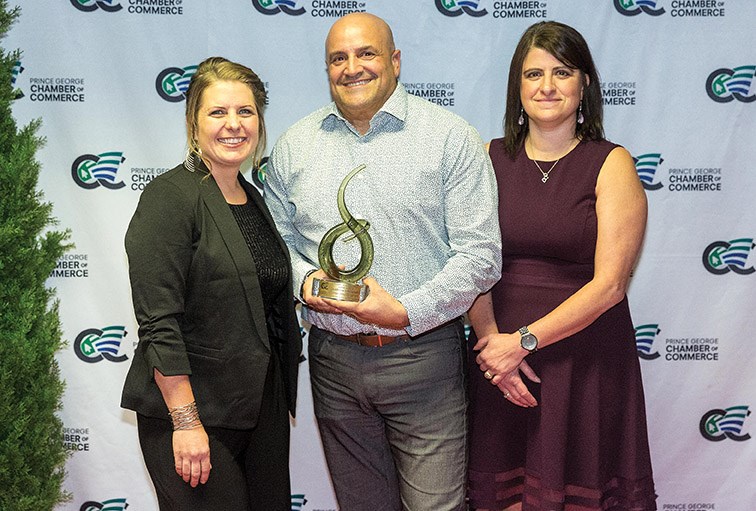 Salmon Valley Campground won the Excellence in Hospitality award at the 34th Business Excellence Awards on Friday night at Prince George Playhouse. Citizen Photo by James Doyle