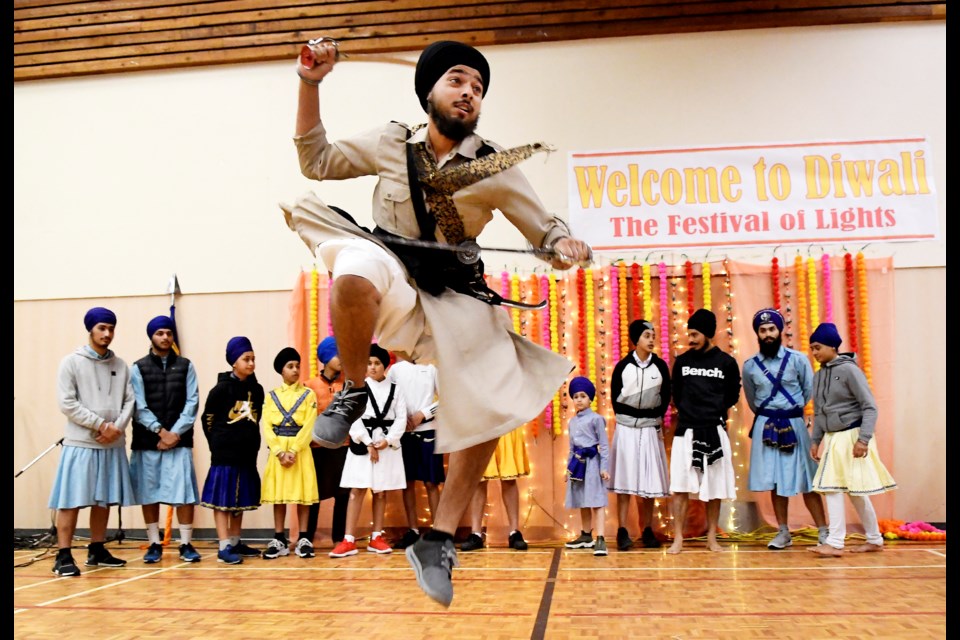 A Gatka performance by Akal Khalsa Jangi Gatka Akhara was part of Sunday’s Diwali celebration at Queensborough Community Centre.