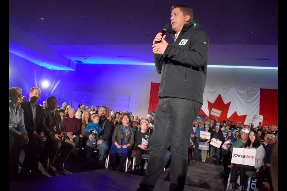 Kenny Chiu and Alice Wong were out cheering on their federal leader Andrew Scheer at Sunday night's Conservative rally in Richmond.
