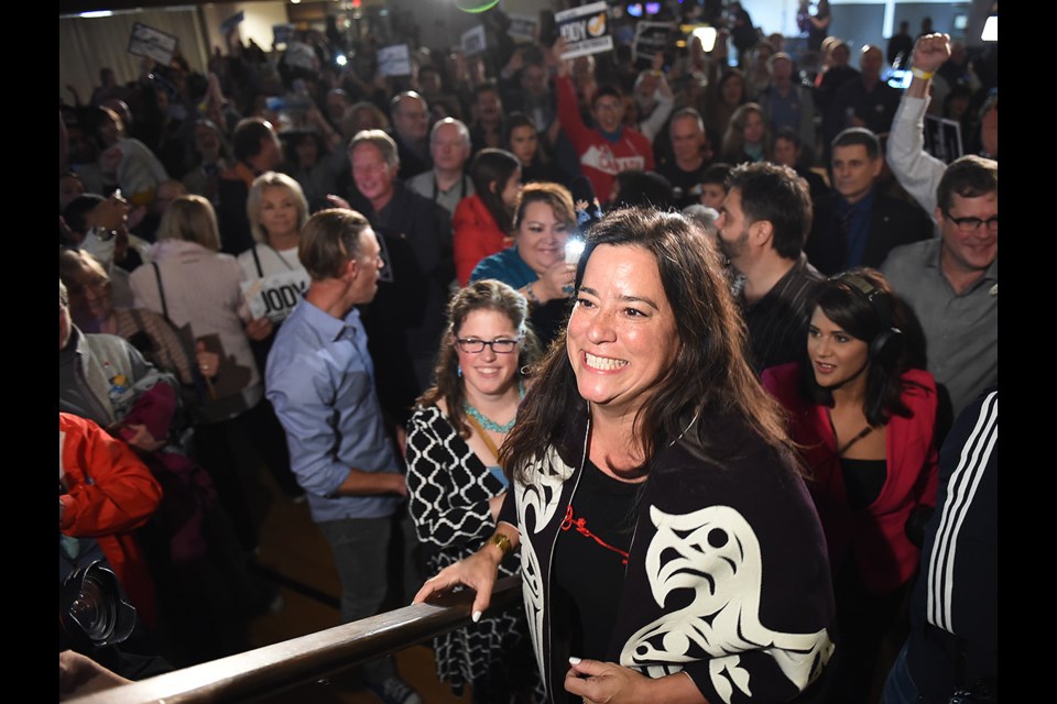 Jody Wilson-Raybould’s gamble to run as an independent candidate paid off Monday with her keeping the seat she won as a Liberal in 2015. Photo Dan Toulgoet