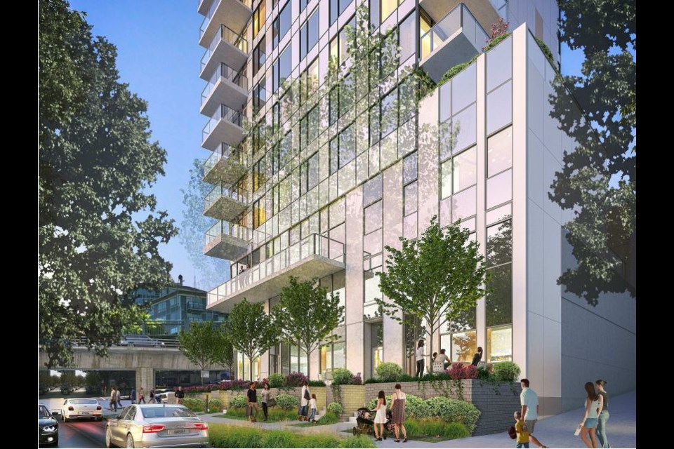 An artist’s rendering of the proposed development at 1616 West Seventh Ave.