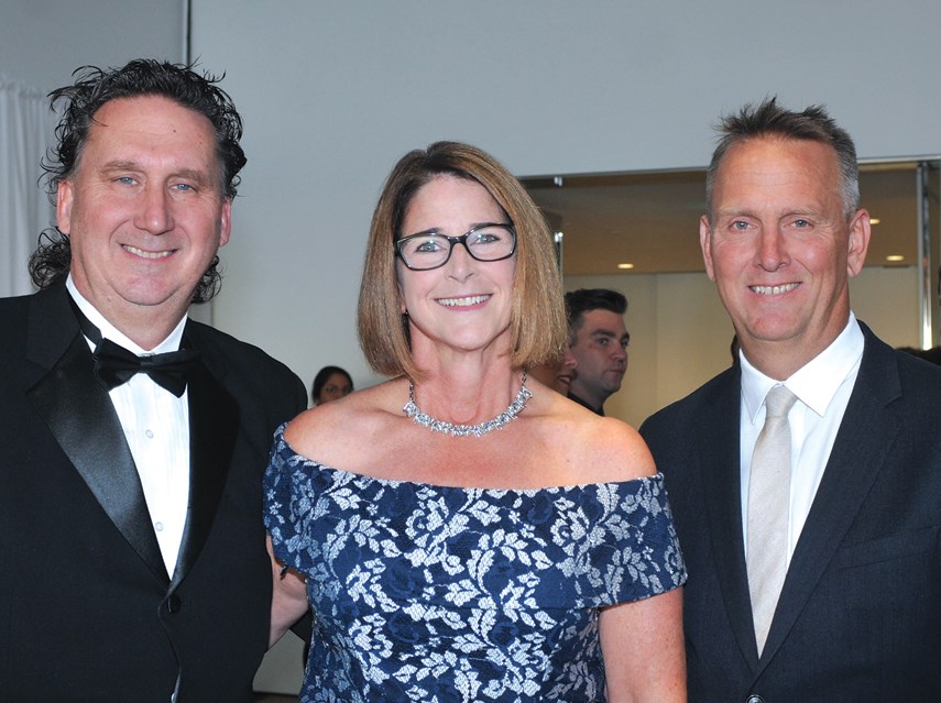 City of North Vancouver Mayor Linda Buchanan with husband Kevin Dancs (left) and Polygon Gallery director Reid Shier.