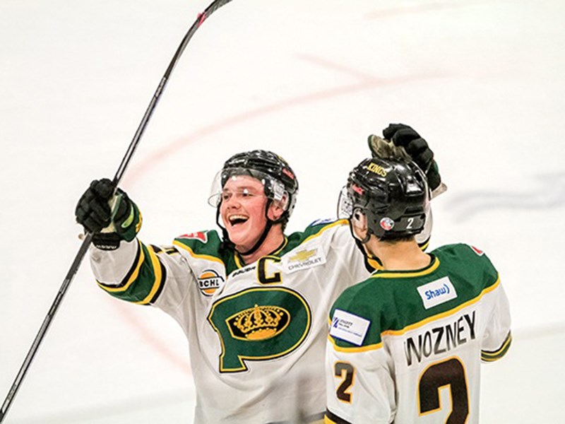 Powell River Kings captain Jack Long [left]