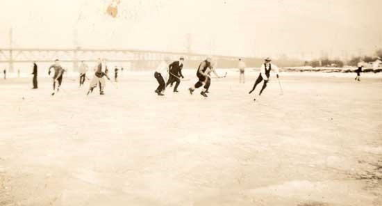 Ice skating on the Fraser