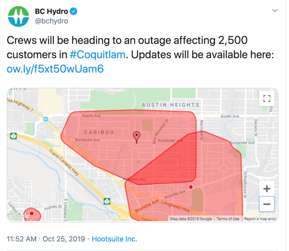 power outage COquitlam