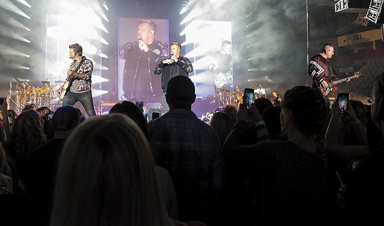 Rascal Flatts perform on stage at CN Centre on Sunday night as part of their Summer Playlist Tour. Citizen Photo by James Doyle