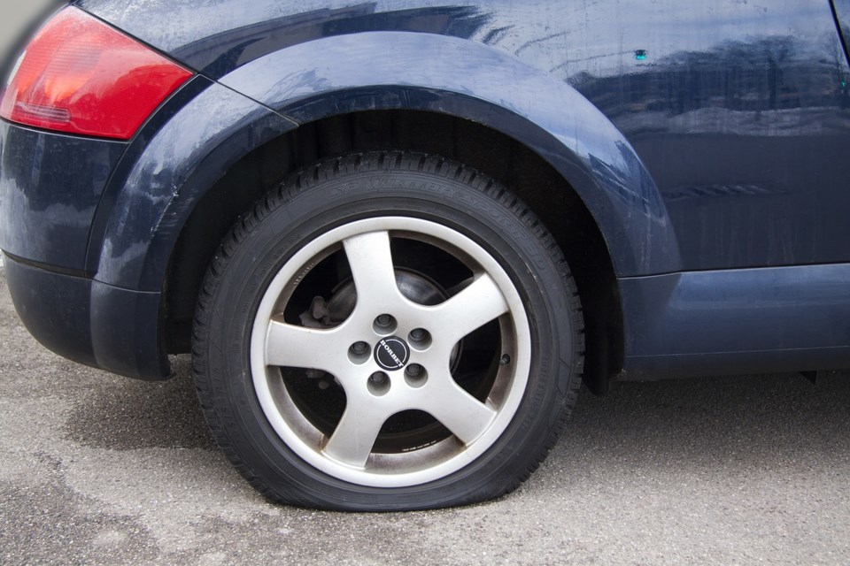 flat tire stock