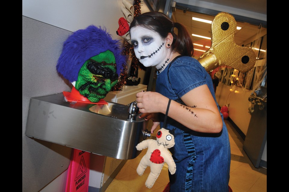 Chartwell Elementary fourth-grader Inez Jones as a creepy windup doll.