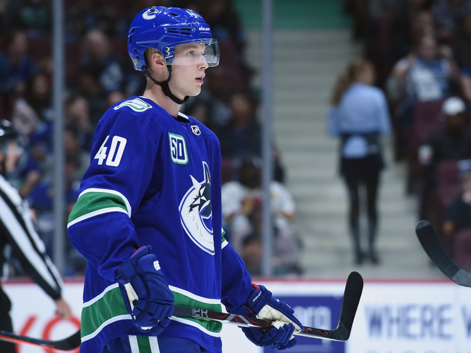 Elias Pettersson of the Vancouver Canucks.