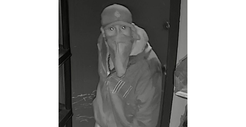 This male is suspected of a B&E into a Hart Highway business early Saturday. handout photo