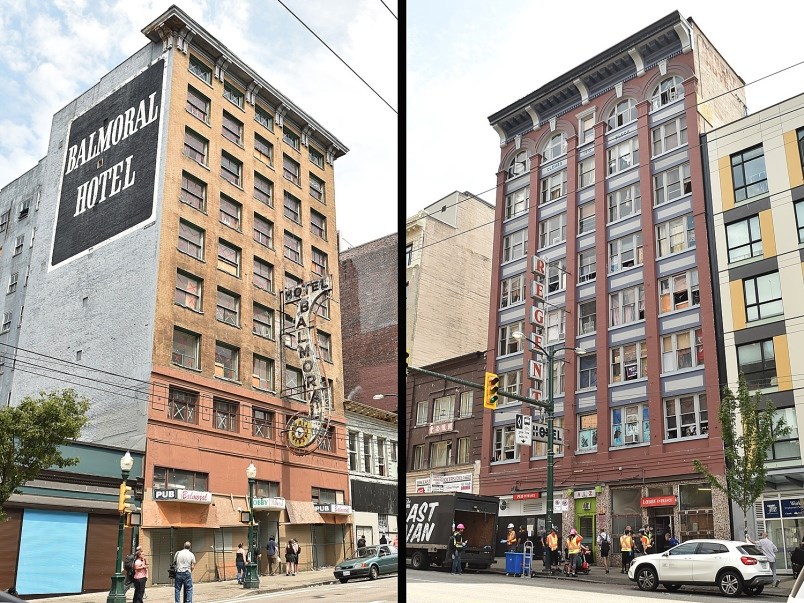 Vancouver city council agreed with a staff recommendation Wednesday to expropriate the Balmoral and Regent hotels on East Hastings Street. Photo Dan Toulgoet