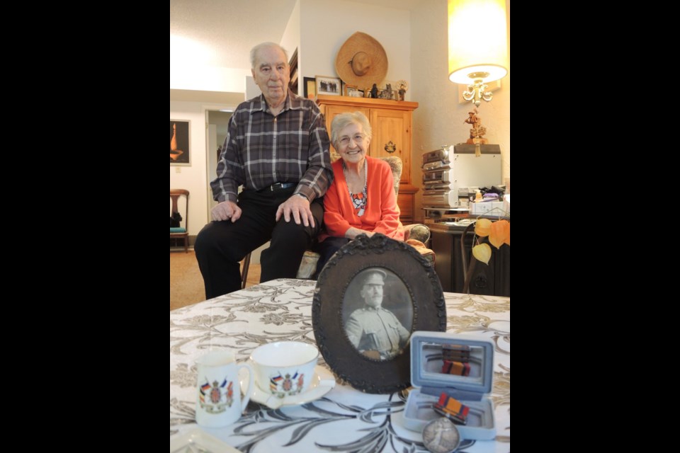 Joyce Ferguson (pictured with her husband, Eric) is proud of her father Frank Hulks’ contribution to the Boer War and First World War, the former of which earned him a Queen Victoria Medal. Alan Campbell photo