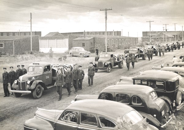 The mass funeral was held in Estevan, Sask., days after the crash. A train carried the caskets to the victims’ hometown cemeteries across Canada.