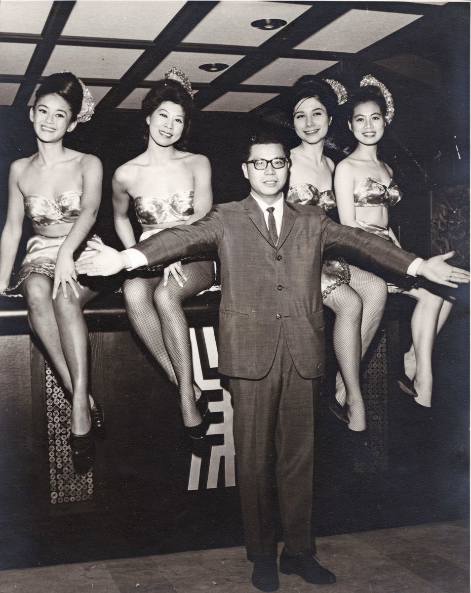 Marco Polo owner Victor Louie and the China Dolls. Photo courtesy of Tom Carter Archives