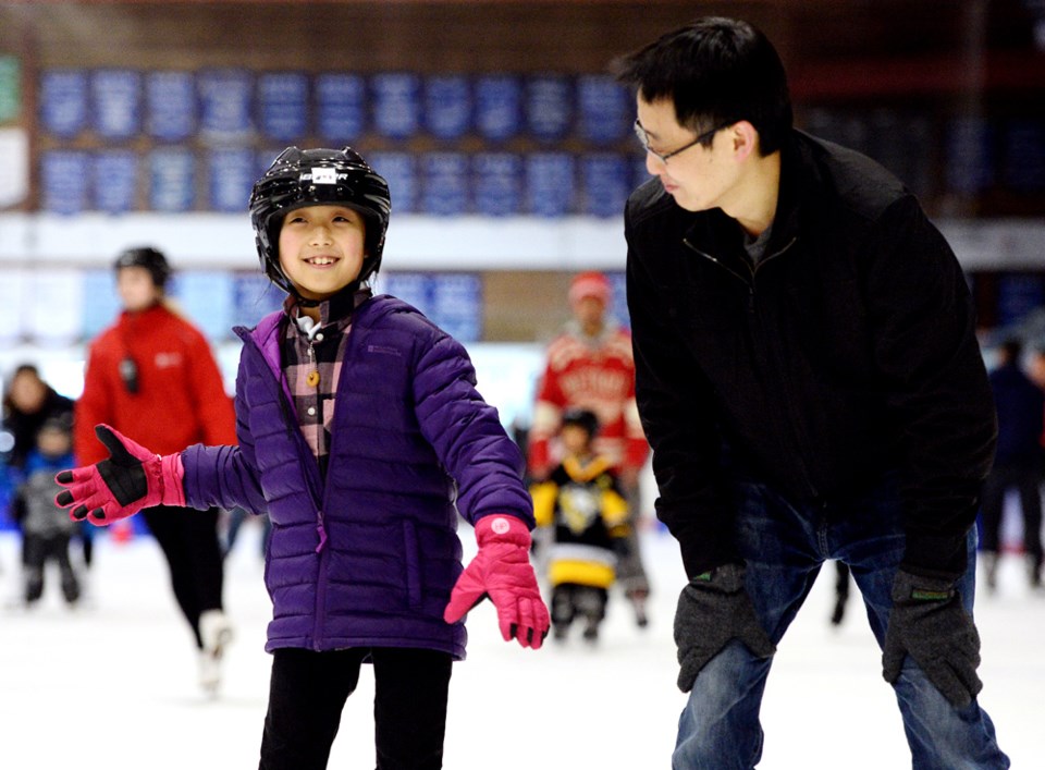 holiday skating, arena, Burnaby