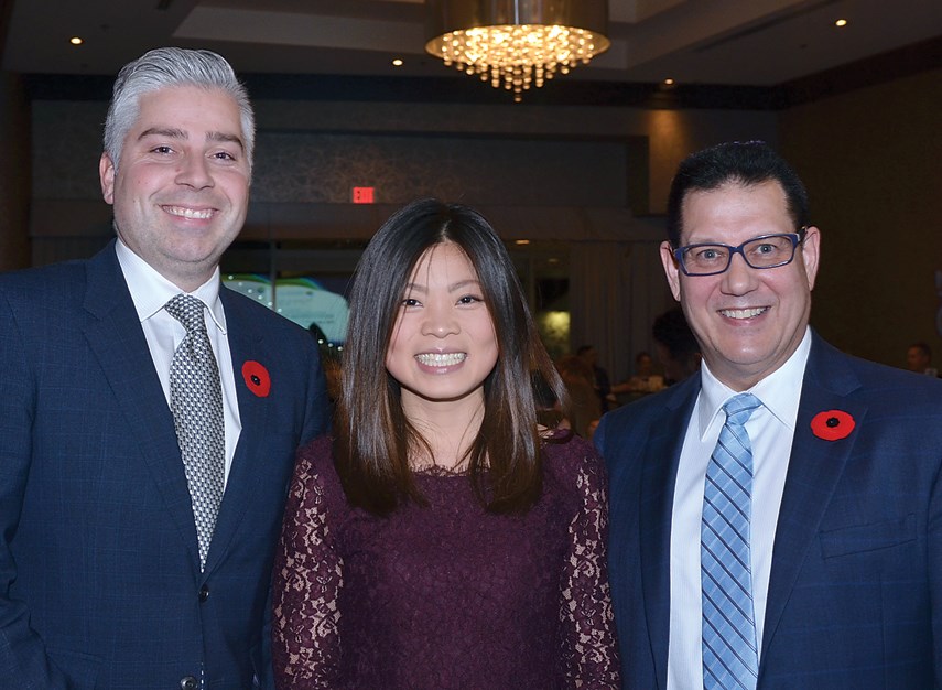 BlueShore Finacial's Andre Guillemette, Woody Yang and Reg Marriner.