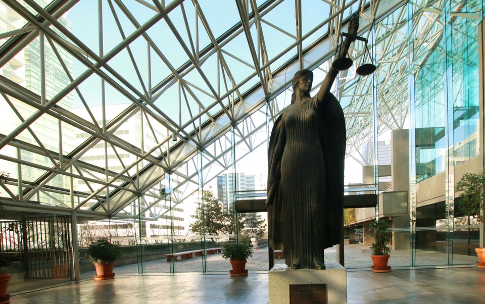 Scales of justice at BC Supreme Court