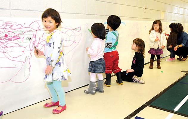 Kids participated in many activities during Grauer elementary's Ready, Set, Learn! event.