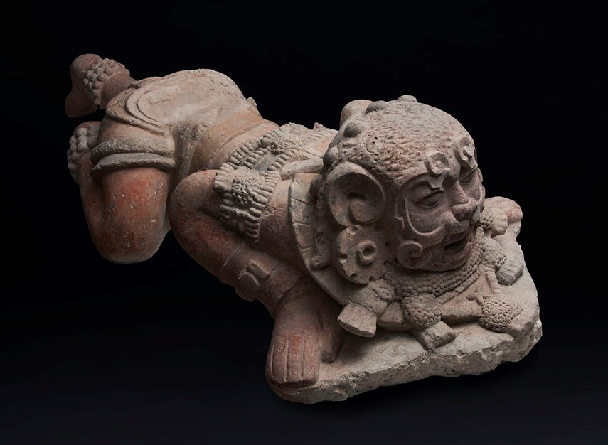 “Lurking Jaguar-masked Warrior,” from the La Ruta Maya Foundation collection of repatriated Guatemalan artifacts, is included in Maya: The Great Jaguar Rises at the Royal BC Museum.