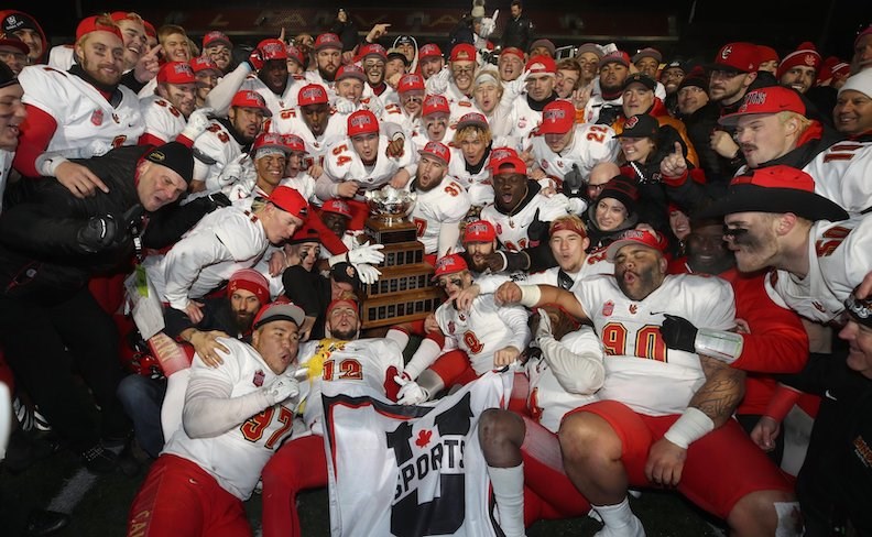 With six Delta high school football products on the roster, the Calgary Dinos won their first Vanier Cup national championship in 24 years on Saturday.