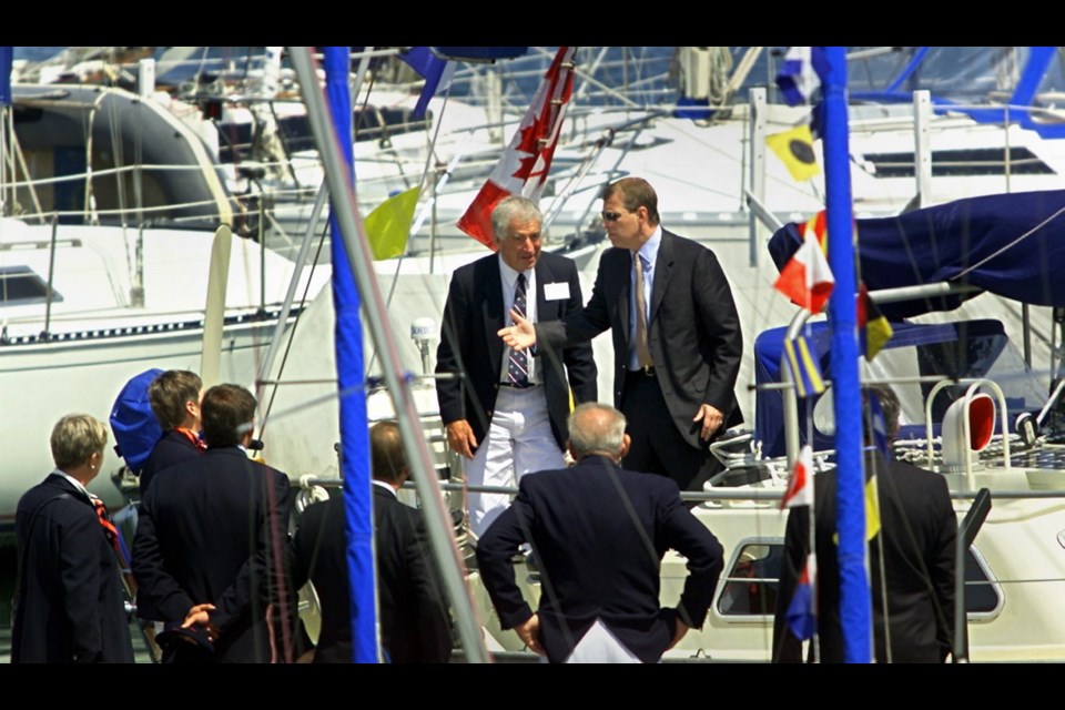 Prince Andrew&Otilde;s visit to the Royal Victoria Yacht Club in 2003 attracted close to 700 people, including 100 who won a lottery to lunch with the royal. The club has now removed its photos of the disgraced prince. June 16, 2003