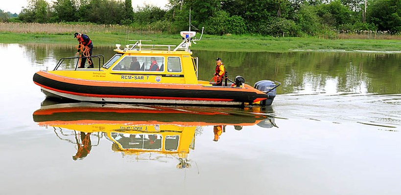 The RCMP has named its new patrol vessel, Fraser Guardian. With the help of Richmond students the name for the 7.3-metre Zodiac was revealed Thursday night at London Landing in Steveston. The RCMP also presented winners of a contest to name the boat. The Visual Arts winners were: 1st place, Olivia Yeung; 2nd place, the team of Jasmine Dy and Miranda Herle; and 3rd place, Vinita Rathod. The Essay winners were: 1st place, the writing team of Naomi and Nicole Shi; 2nd place, Wilbur Lam; and 3rd place, Vedanshi Vala.