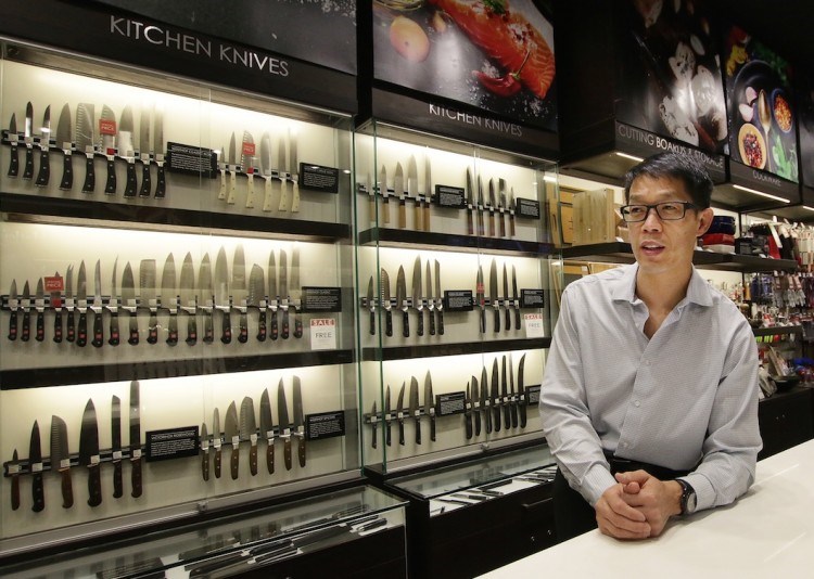 House of Knives owner Andre Eng at his store at Park Royal. Photo Rob Kruyt