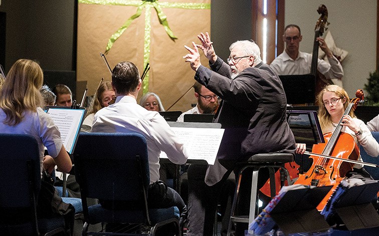 Citizen Photo by James Doyle. The Northern Orchestra performs at First Baptist Church on Saturday afternoon during their presentation of A Christmas Celebration.