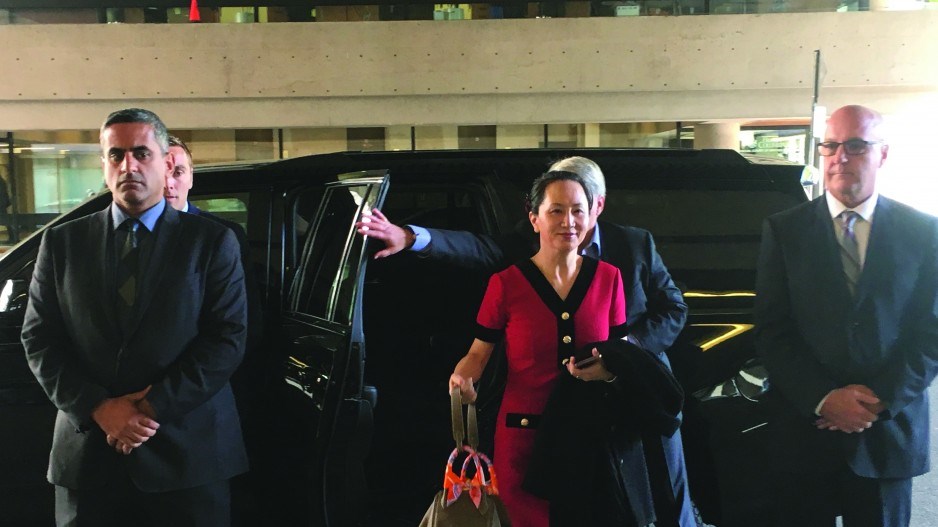 Meng Wanzhou entering B.C. Supreme Court. File photo Albert Van Santvoort