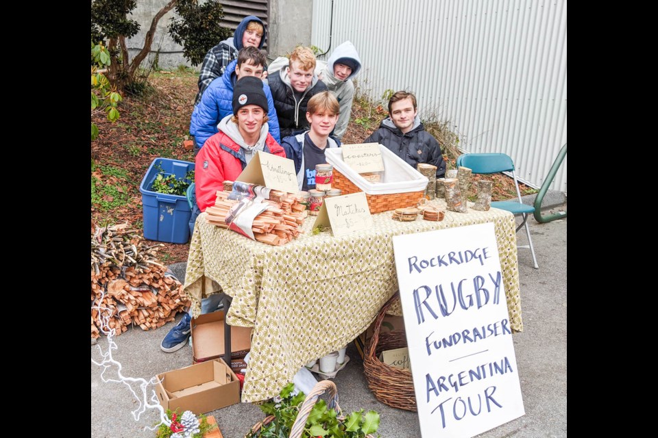 The Rockridge Rugby team is diligently fundraising to travel to Argentina, which includes having their own table at the CSA craft fair.