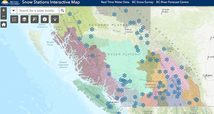 snow map