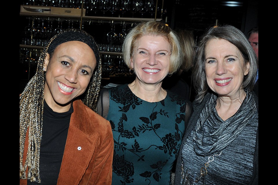 Olympian Charmaine Crooks, West Vancouver Mayor Mary-Ann Booth and West Vancouver Community Foundation chair Nancy Farran.