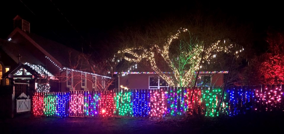 Little Red Church light display