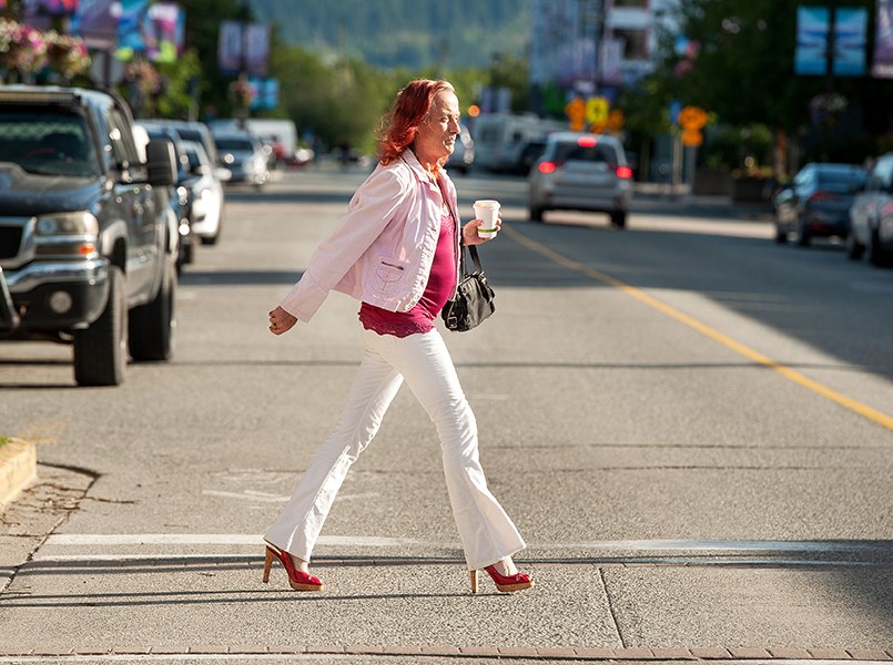 Jayme Schmetterling in downtown Squamish.