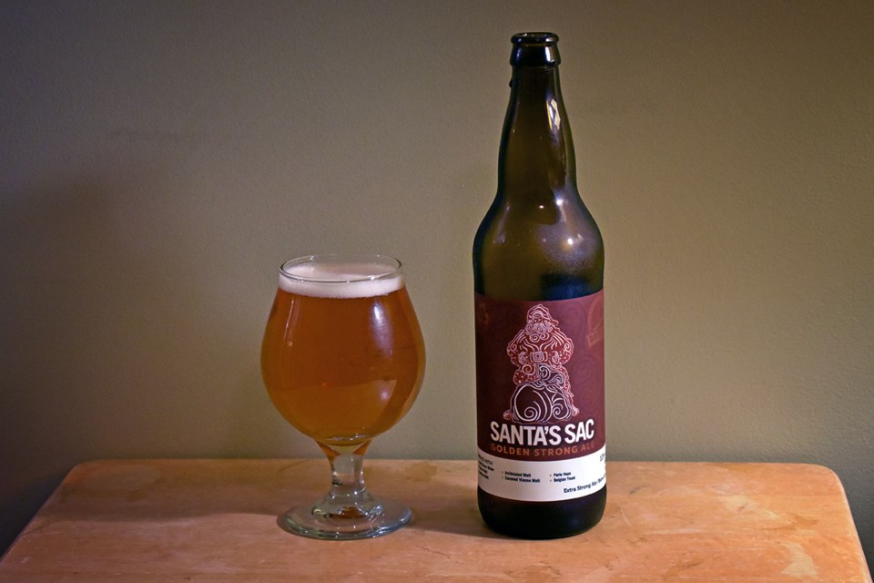 Santa’s Sac may lack the creaminess and gushing carbonation of a traditional Belgian golden strong,