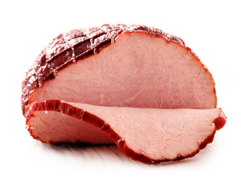Dry, bland and off-puttingly pink, ham is further reduced to garbage status with the inclusion of cl
