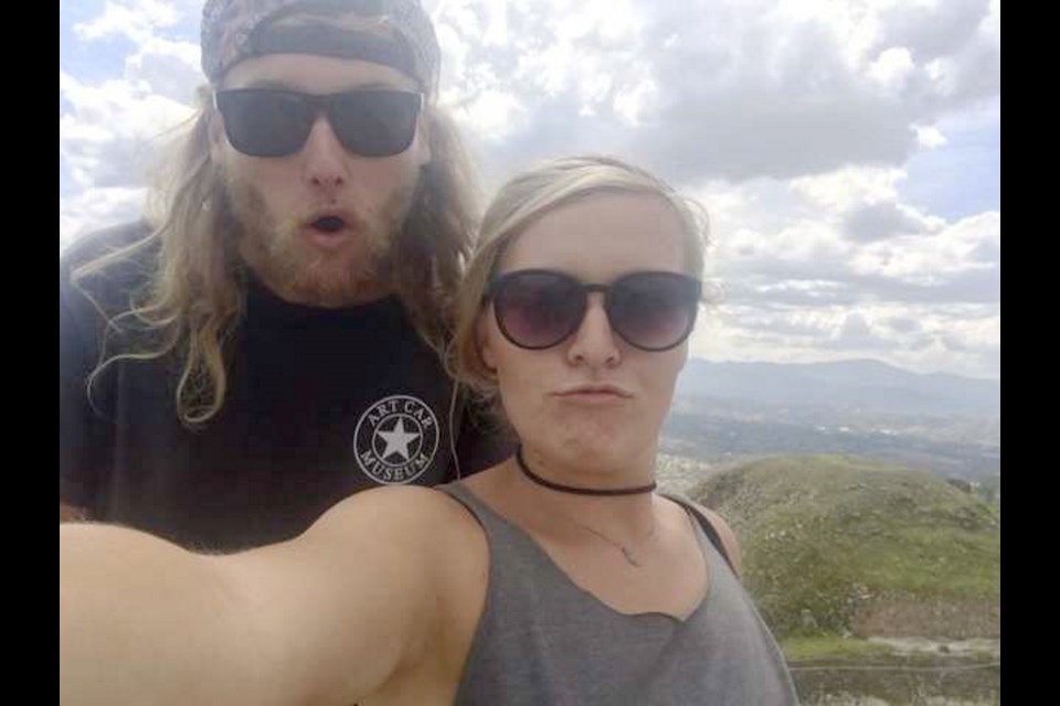 In this undated photo provided by the Deese family of Chynna Deese, 23-year-old Australian Lucas Fowler, left, and 24-year-old American girlfriend Chynna Deese poses for a selfie. Chynna Deese / The Associated Press