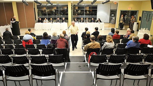 School Trustees debate at Richmond Cultural Centre.