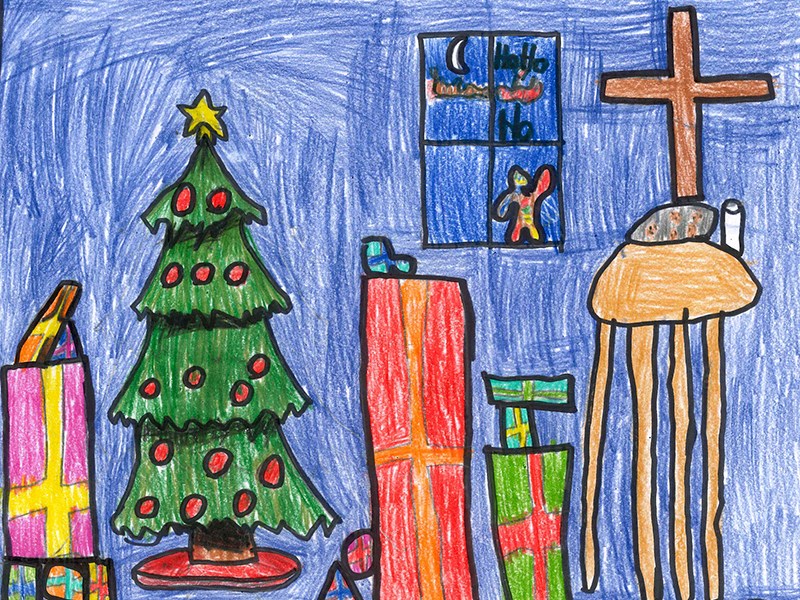 Artwork by Evan Penner, grade six, Assumption School